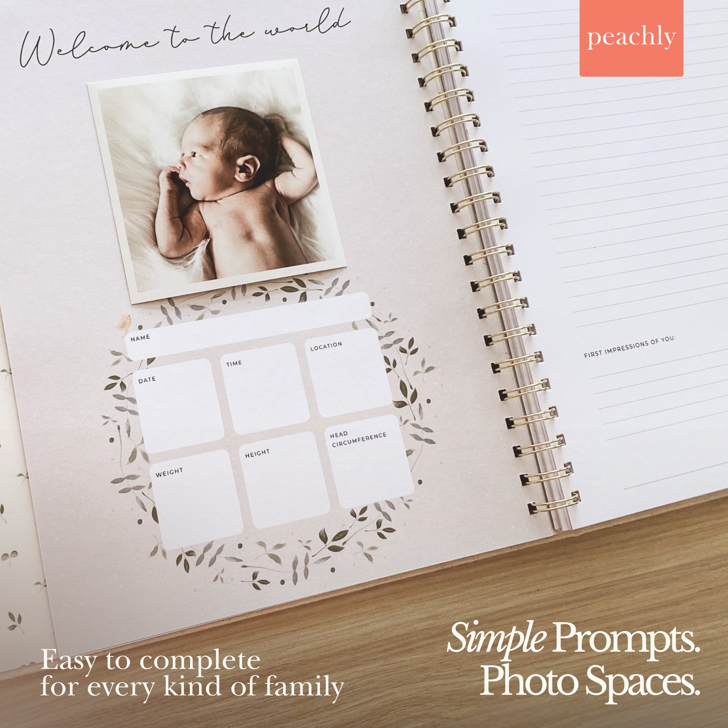 Clementine - Baby Memory Book - Peachly Australia