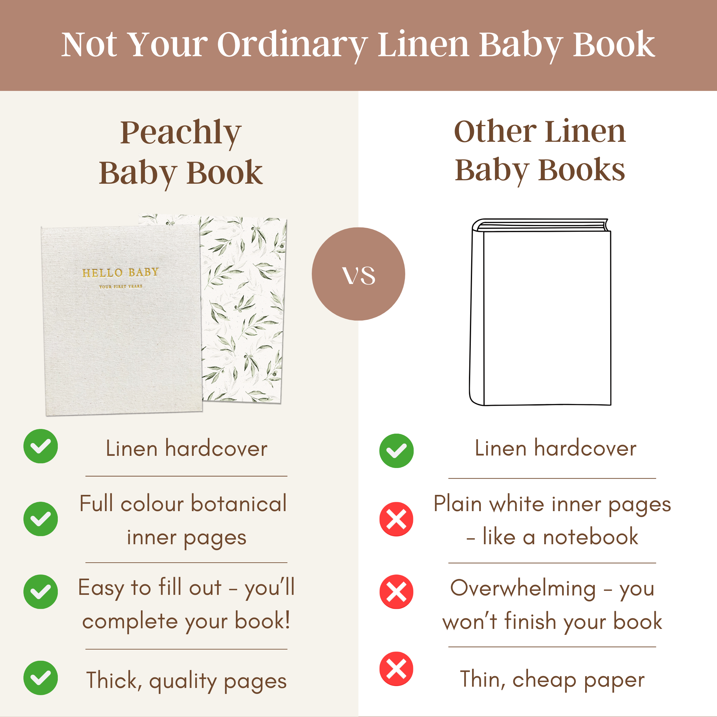 Olive - Baby Memory Book - Peachly Australia