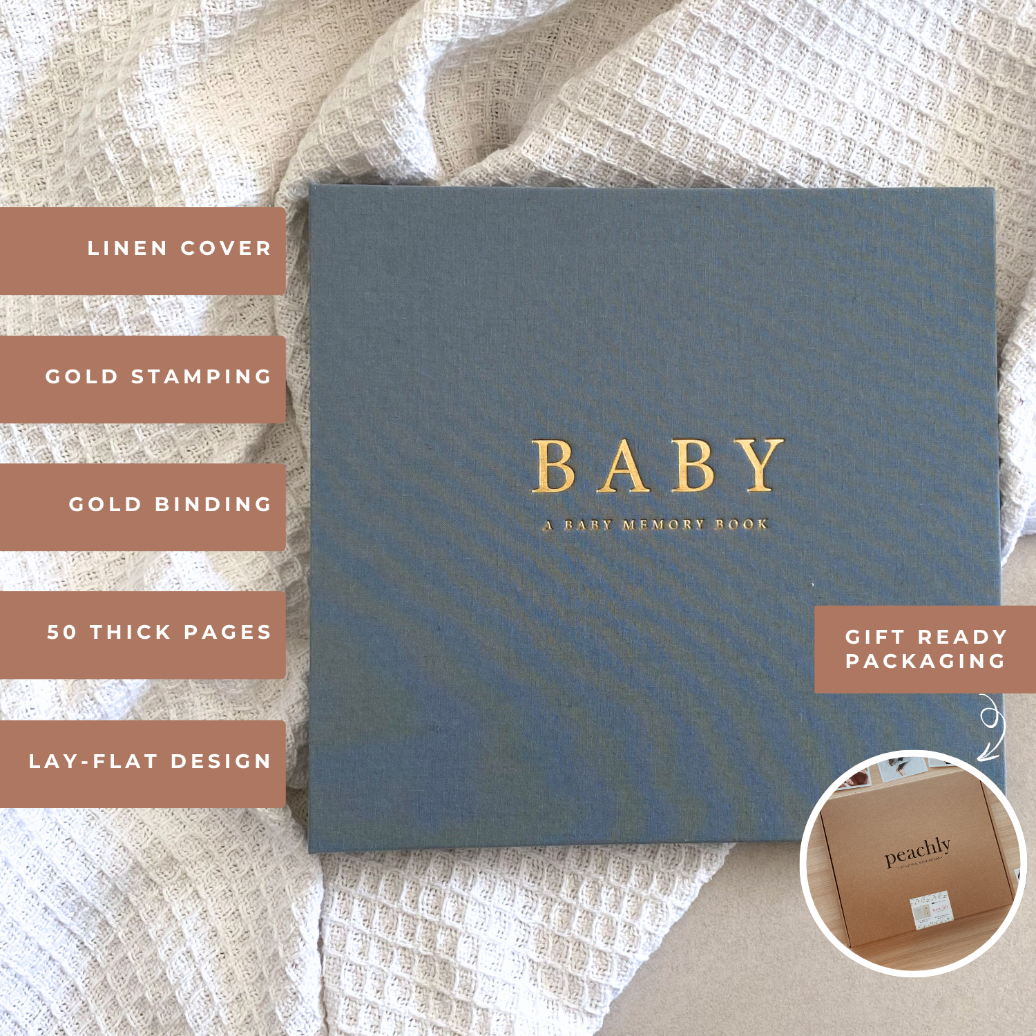 (COMING SOON) Finn Blue - Baby Memory Book