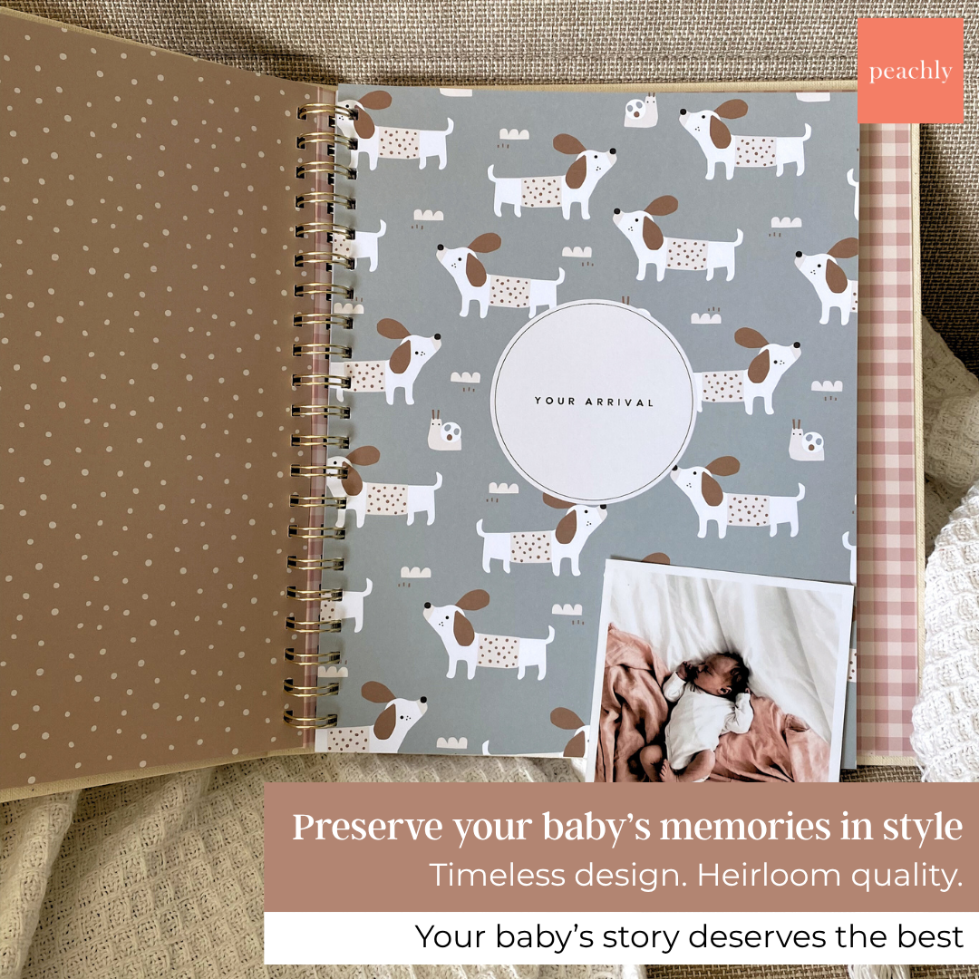 (COMING SOON) Charlie - Baby Memory Book - Peachly Australia