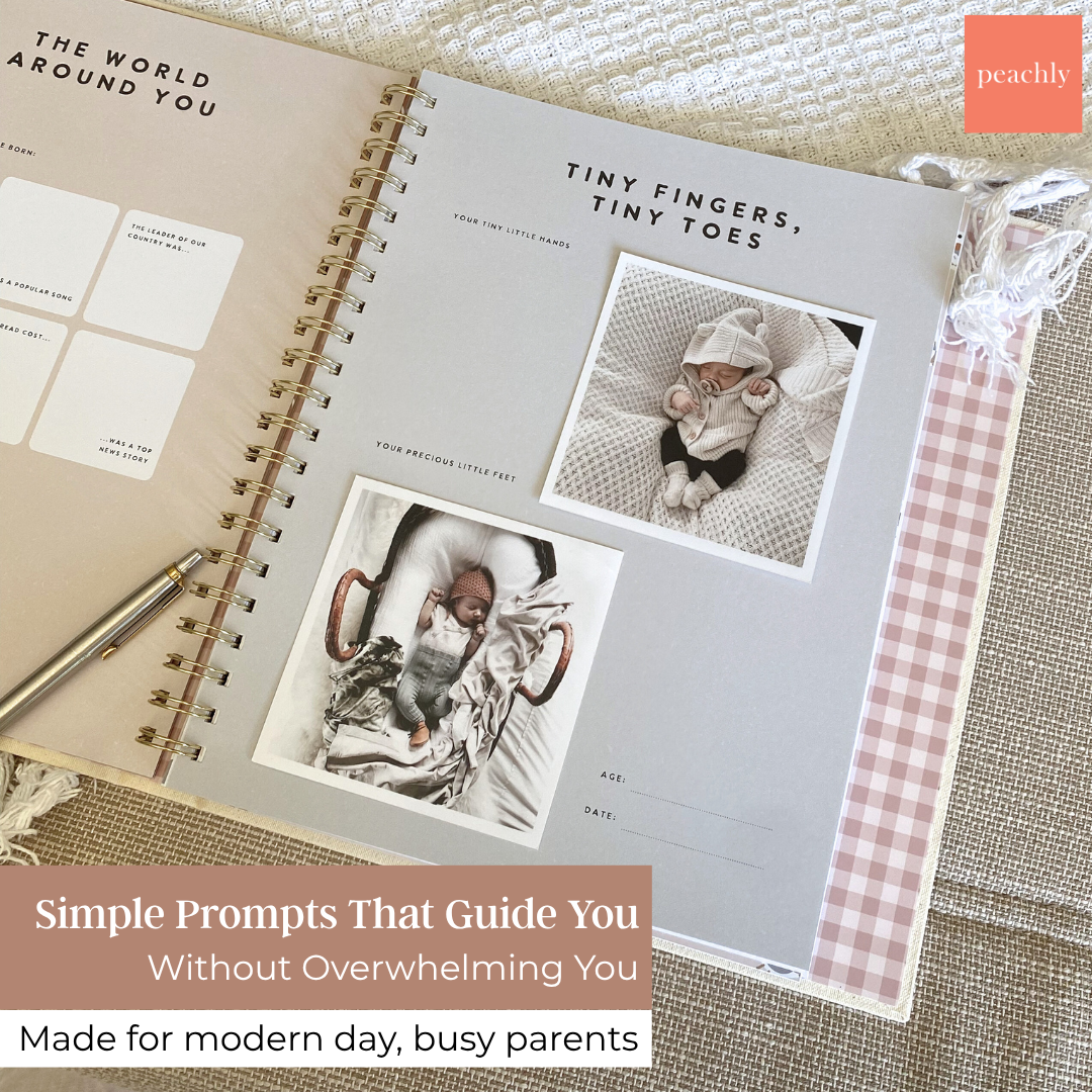 (COMING SOON) Charlie - Baby Memory Book - Peachly Australia