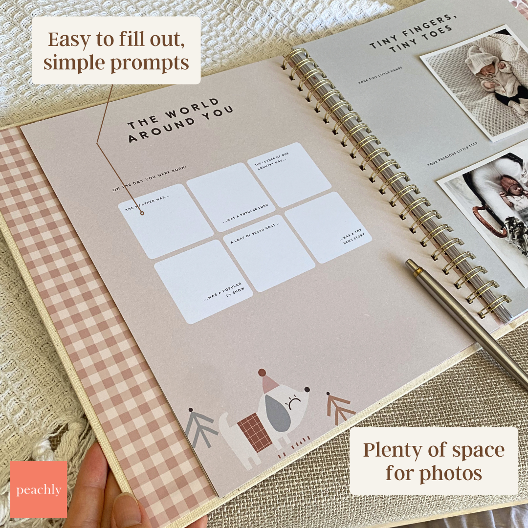 (COMING SOON) Charlie - Baby Memory Book - Peachly Australia