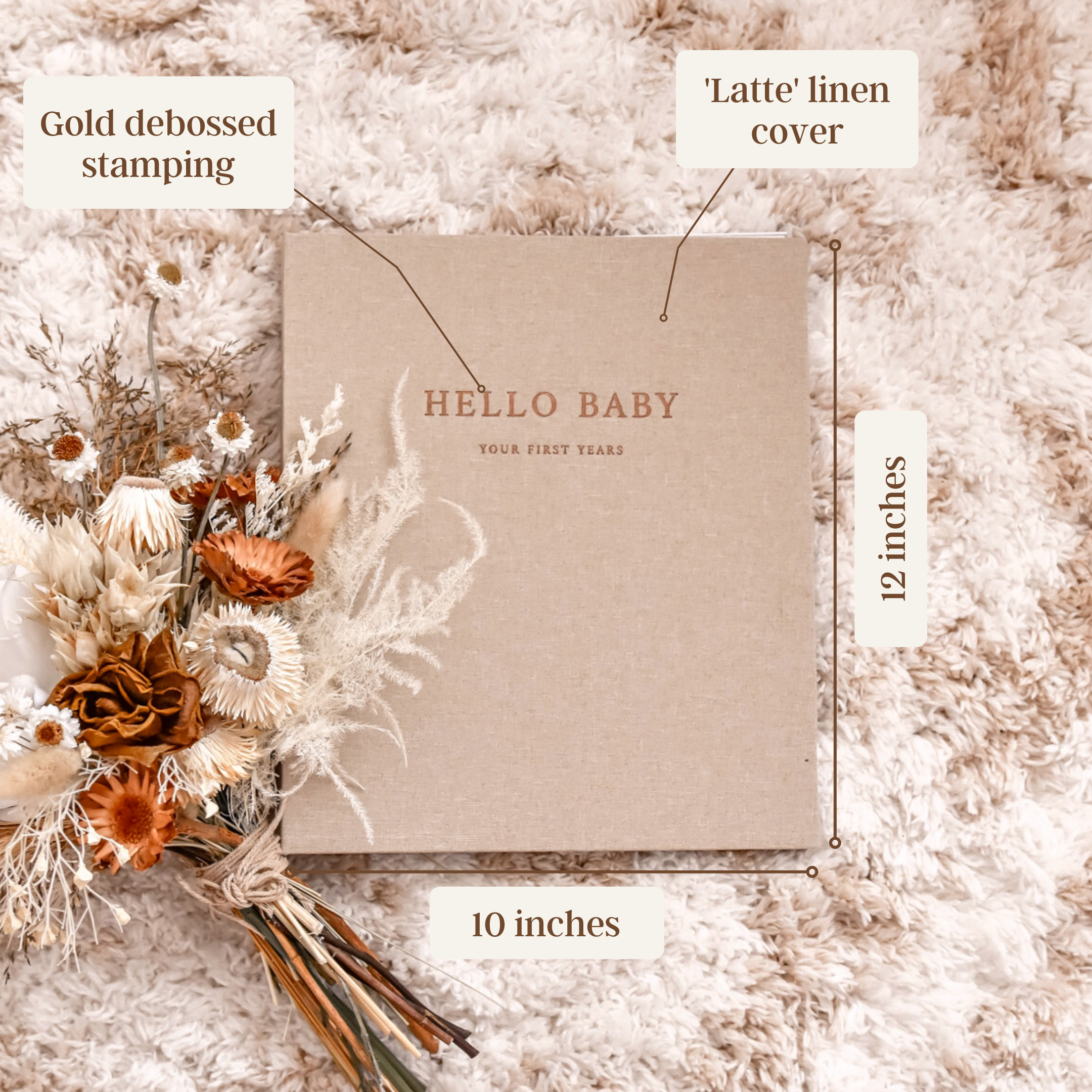 Fleur - Baby Record Book - Peachly Australia