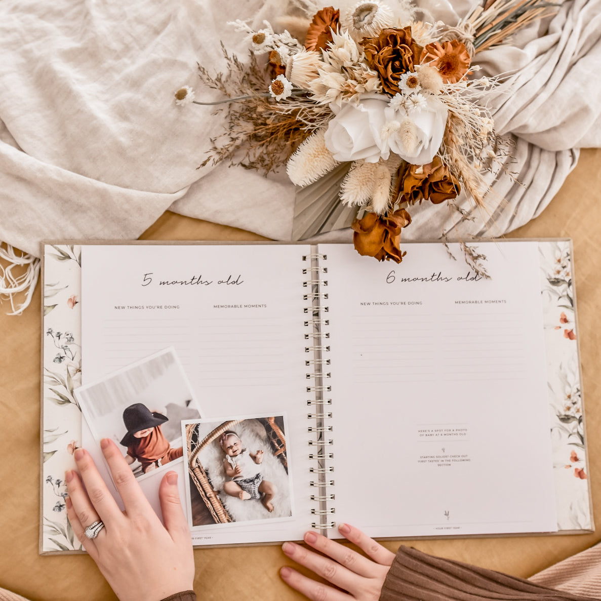 Fleur - Baby Record Book - Peachly Australia