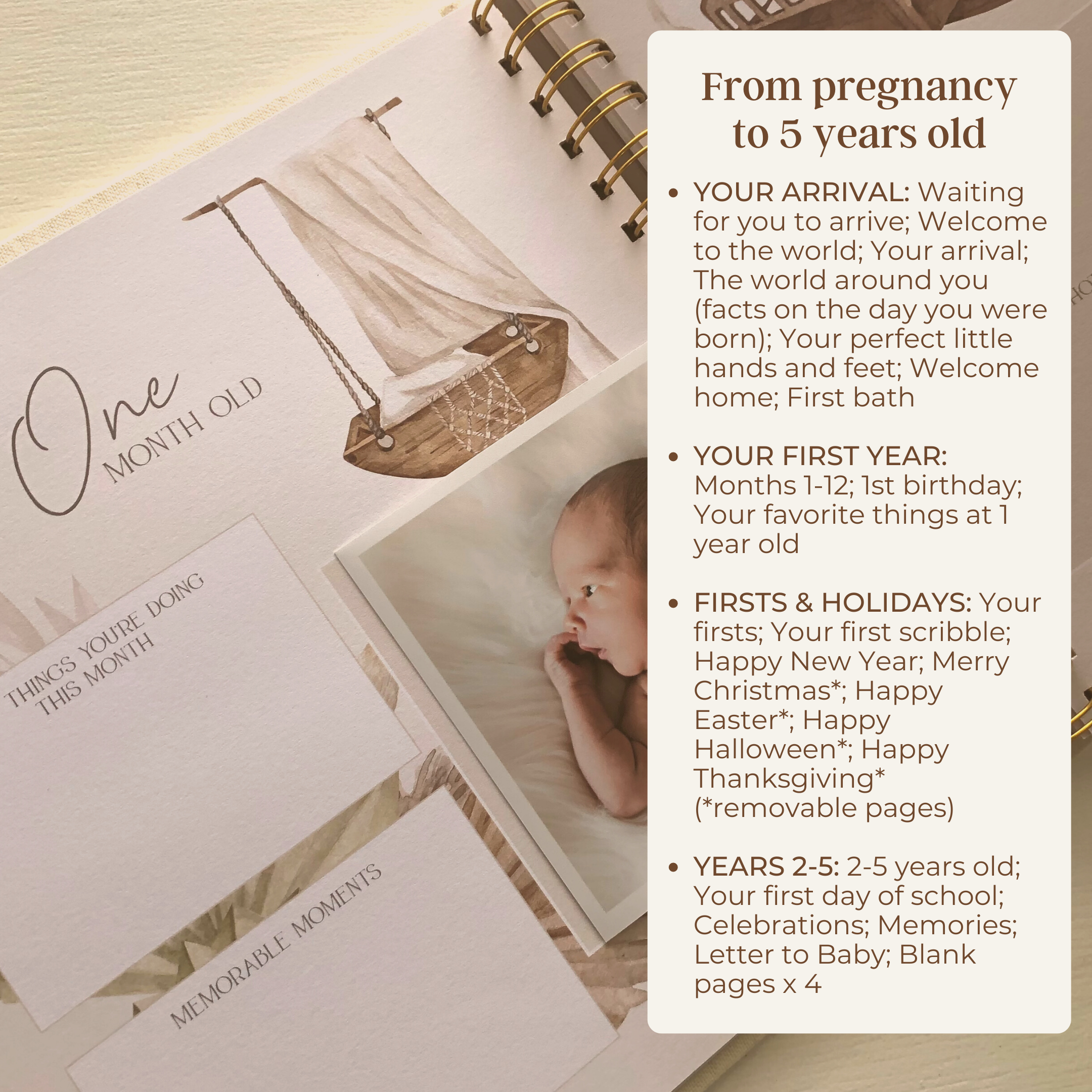 Haven - Baby Record Book - Peachly Australia