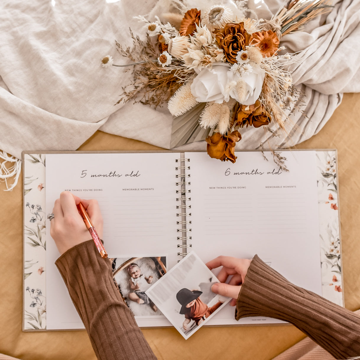 Fleur - Baby Record Book - Peachly Australia