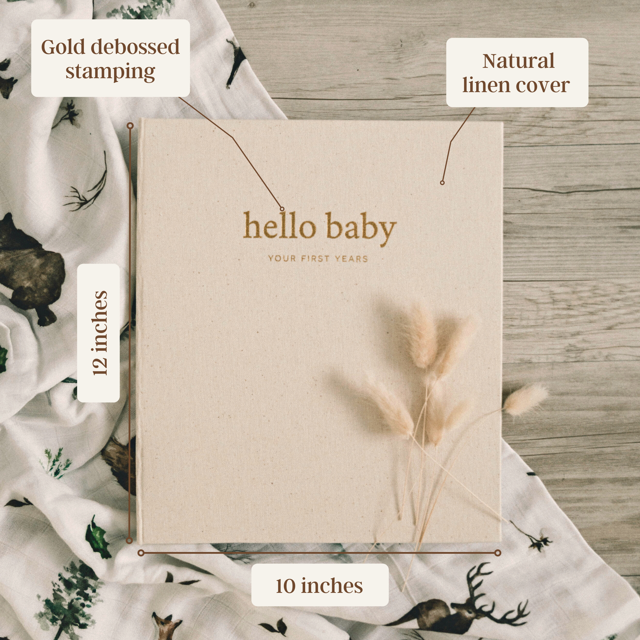 Wild - Baby Record Book - Peachly Australia