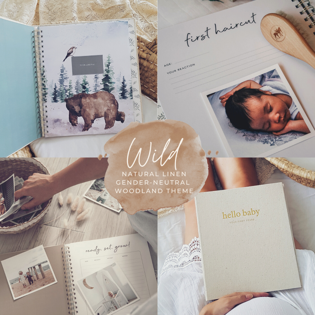 Wild - Baby Record Book - Peachly Australia
