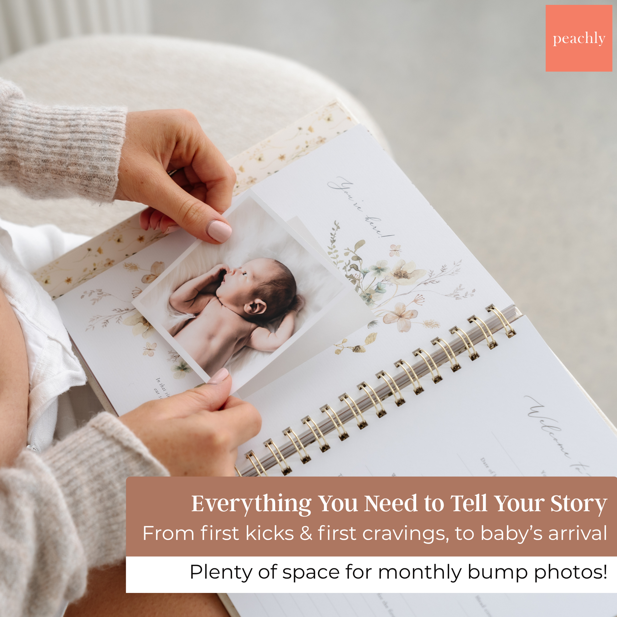 Audrey - Pregnancy Journal (Rust) - Peachly Australia