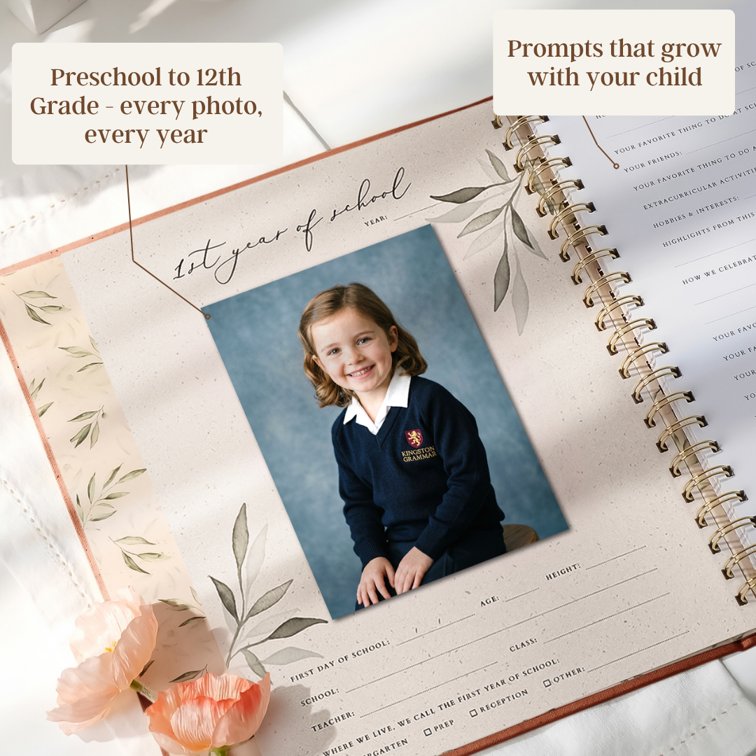 Evergreen - School Memory Book (Terracotta)