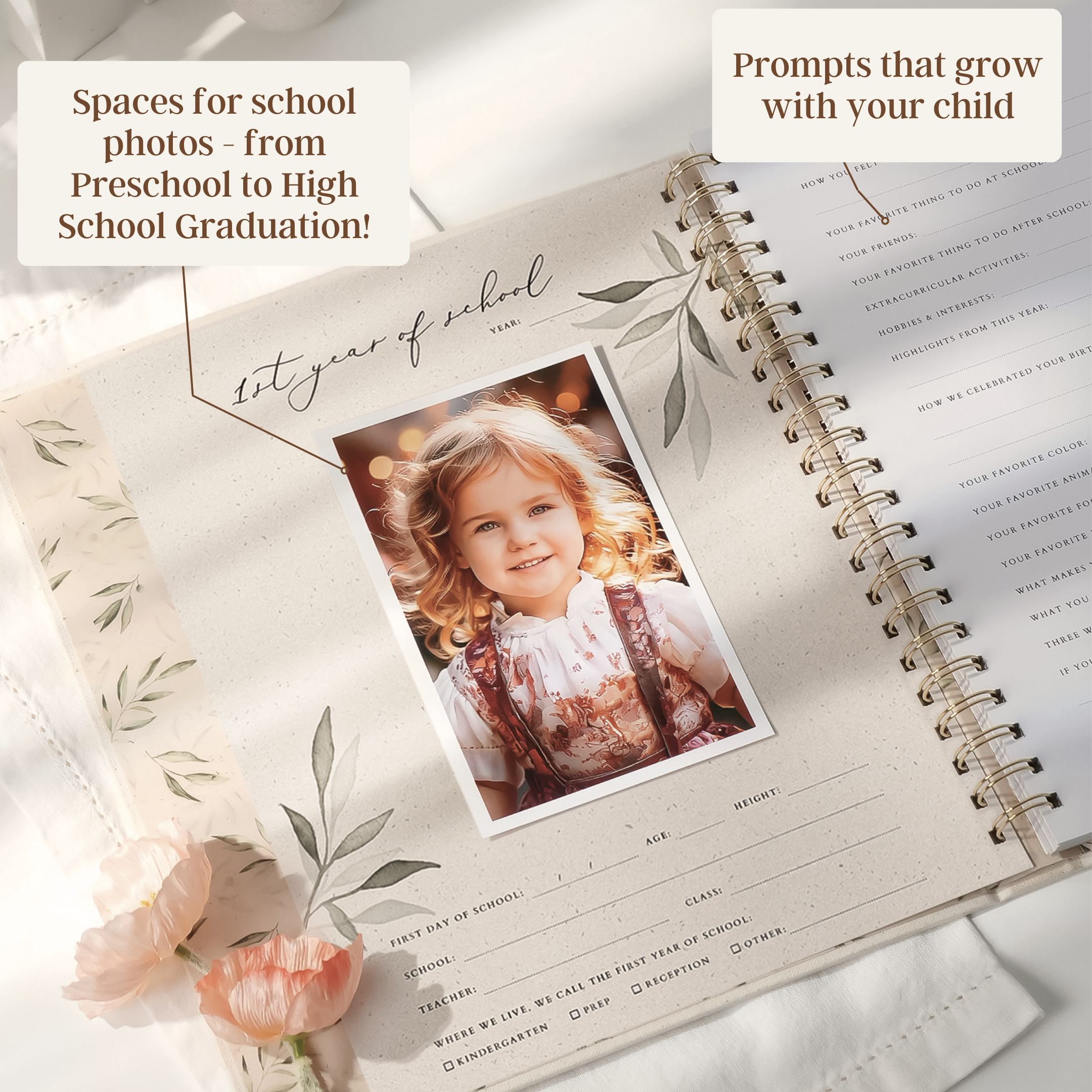 My School Years Memory Book - Peachly Australia