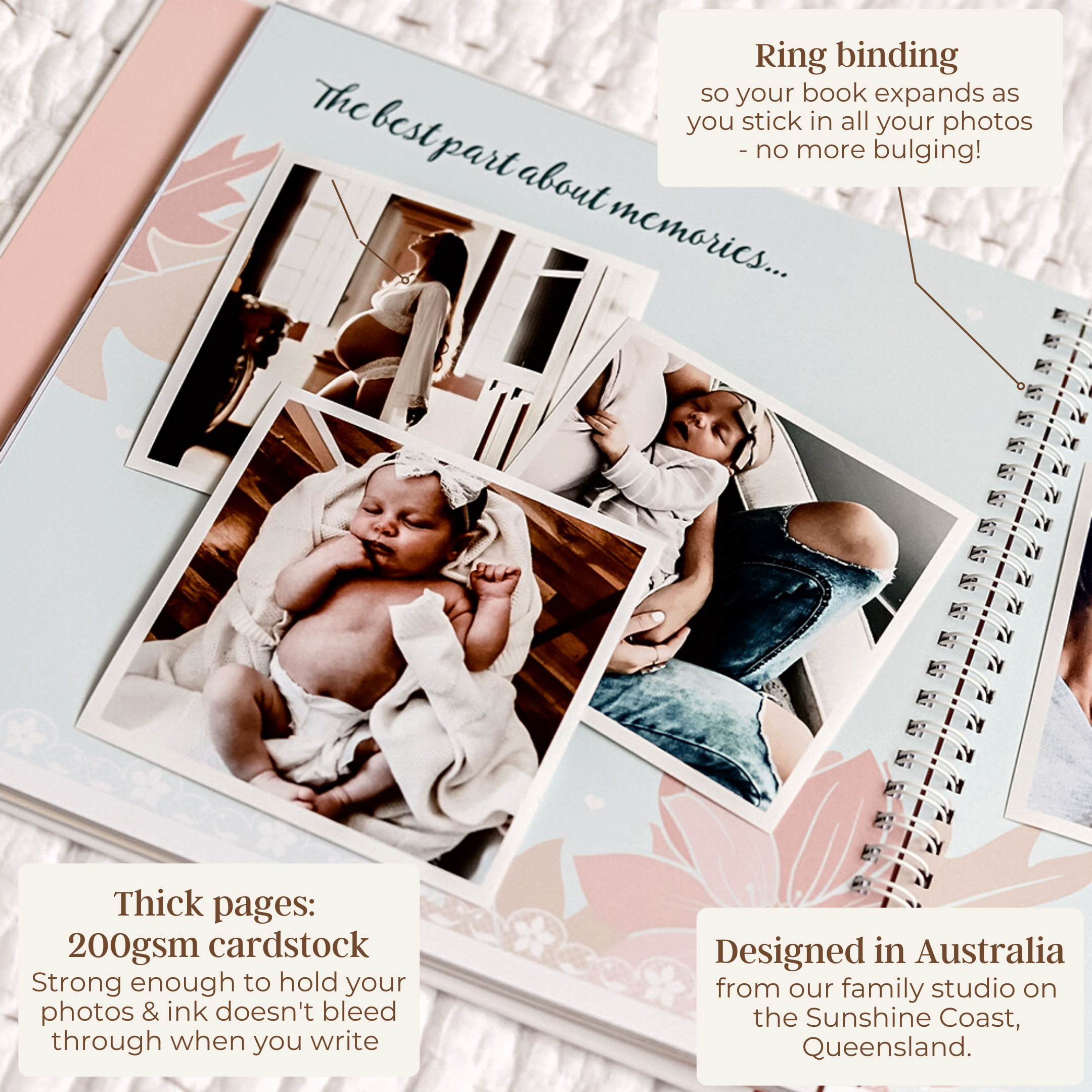 Bloom - Baby Record Book - Peachly Australia