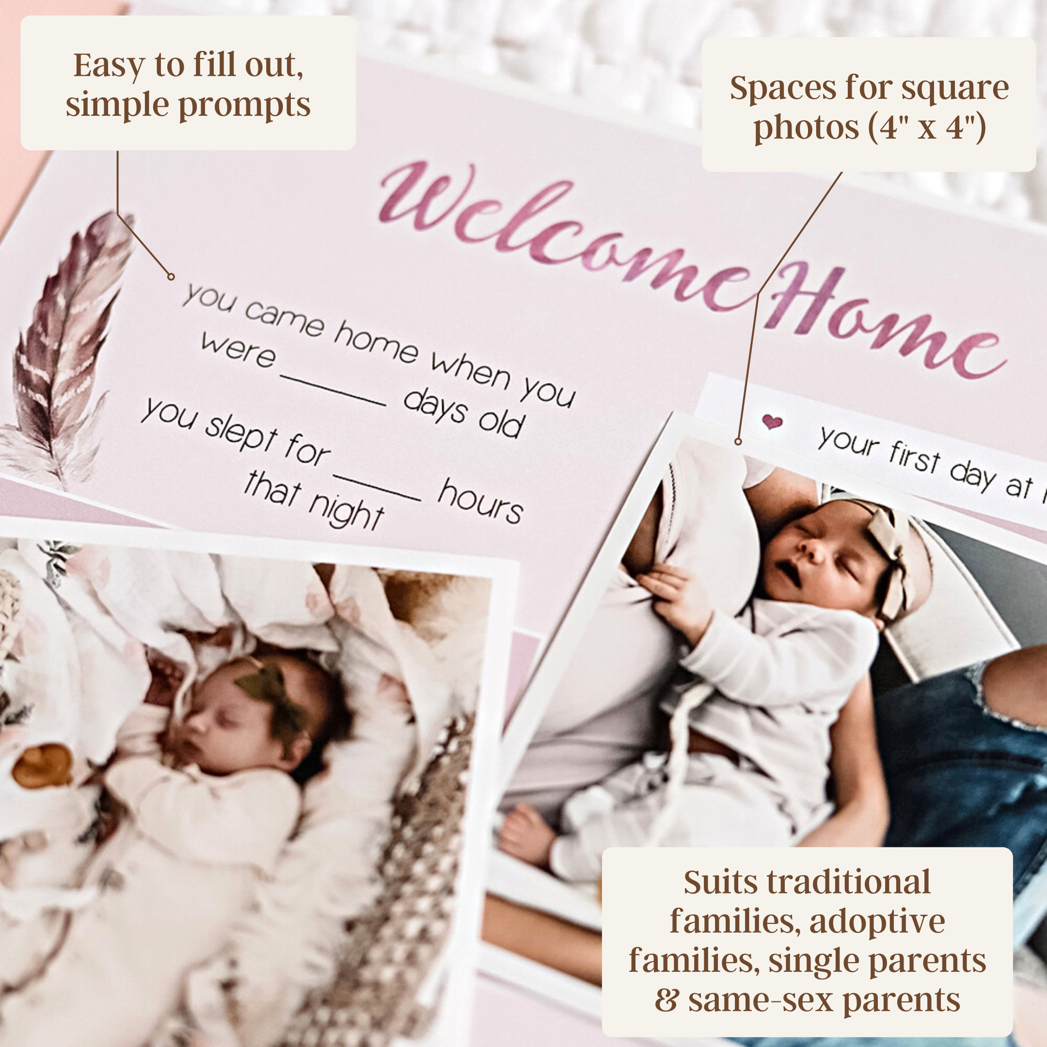 Bloom - Baby Record Book - Peachly Australia