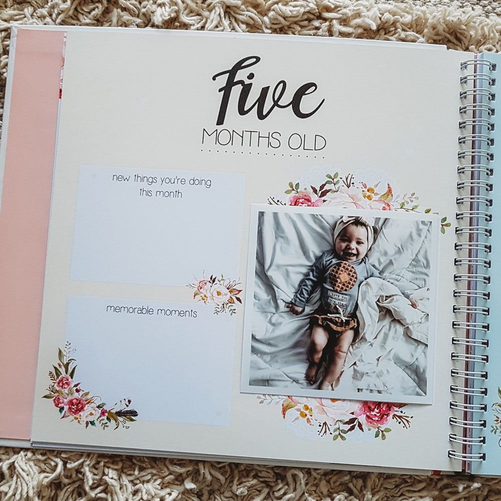 Bloom - Baby Record Book - Peachly Australia