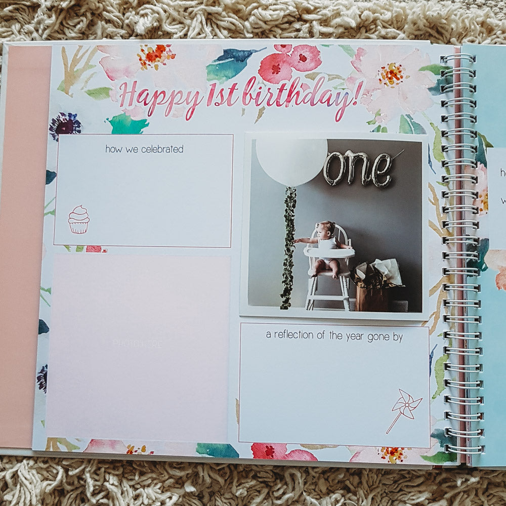 Bloom - Baby Record Book - Peachly Australia