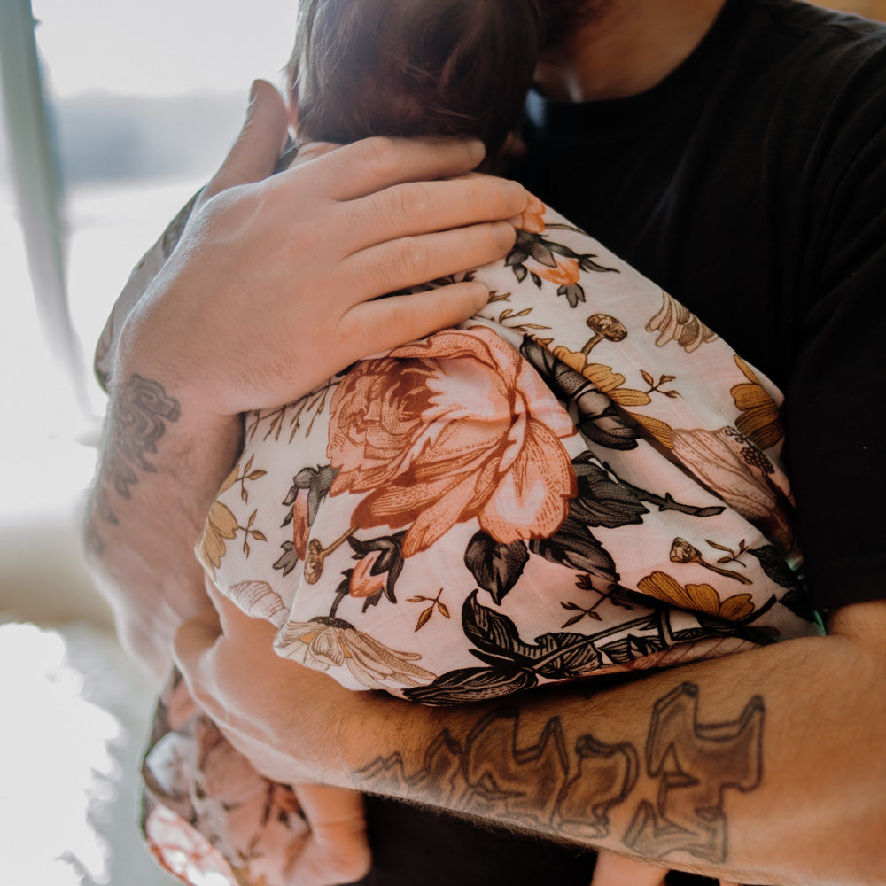 Vintage Floral - Bamboo Swaddle Wrap - Peachly Australia