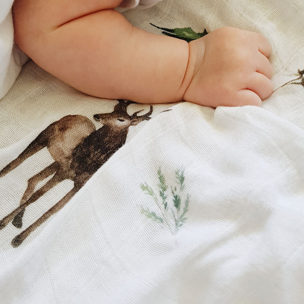 Woodland - Bamboo Swaddle Wrap - Peachly Australia