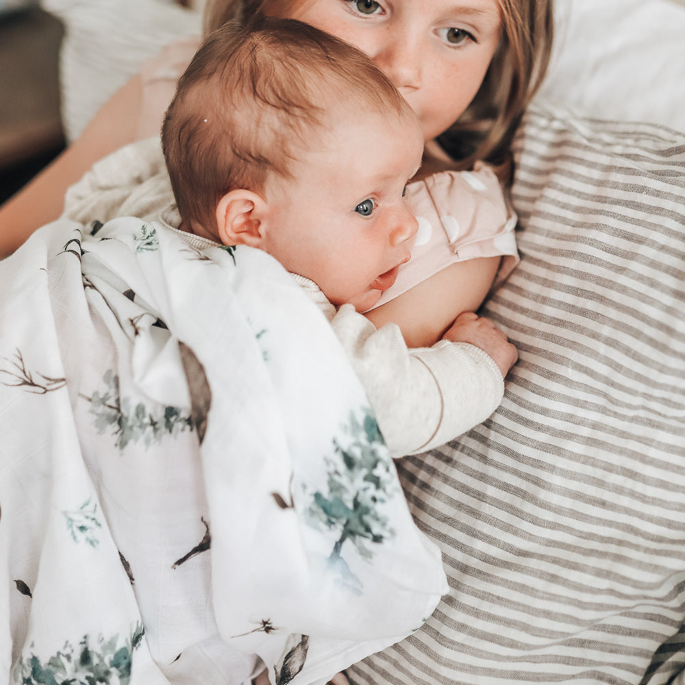 Woodland - Bamboo Swaddle Wrap - Peachly Australia