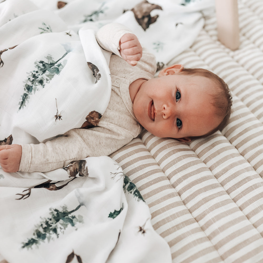 Woodland - Bamboo Swaddle Wrap - Peachly Australia