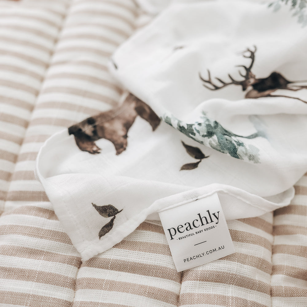 Woodland - Bamboo Swaddle Wrap - Peachly Australia